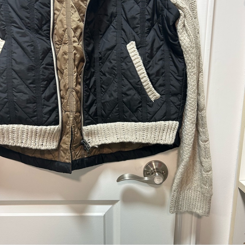 Democracy Black Quilted Vest with Tan Lining - Picture 5 of 12